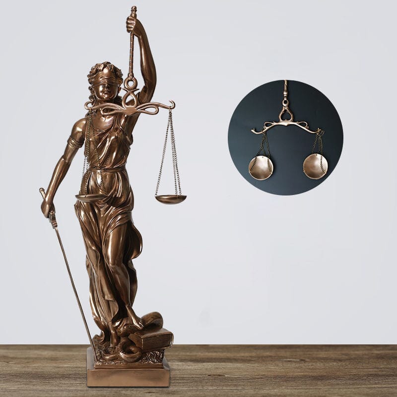 Beeld Godin van Justitia Hars Decoratief Sculptuur Advocaat Kantoor 30cm | Sansoti