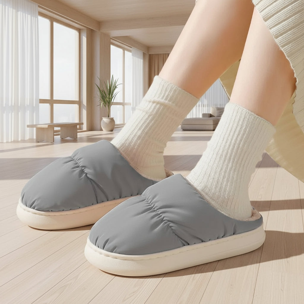 Pantoufles chauffantes avec connexion USB, chaussons électriques doublés en peluche pour garder les pieds au chaud à la maison en hiver | Sansoti