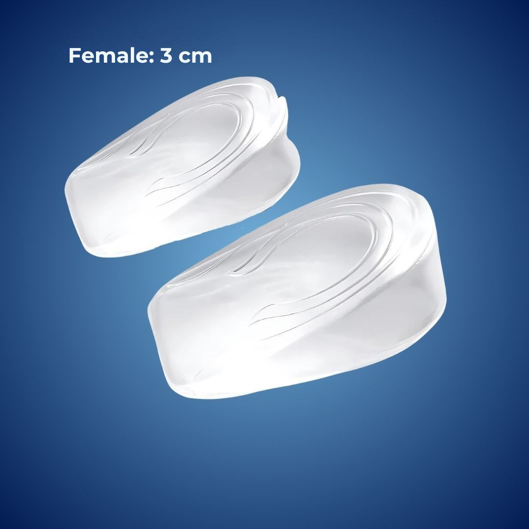 Silicone Gel Heel Cushions for Height Increase and Pain Relief – Anatomical Comfort | Sansoti