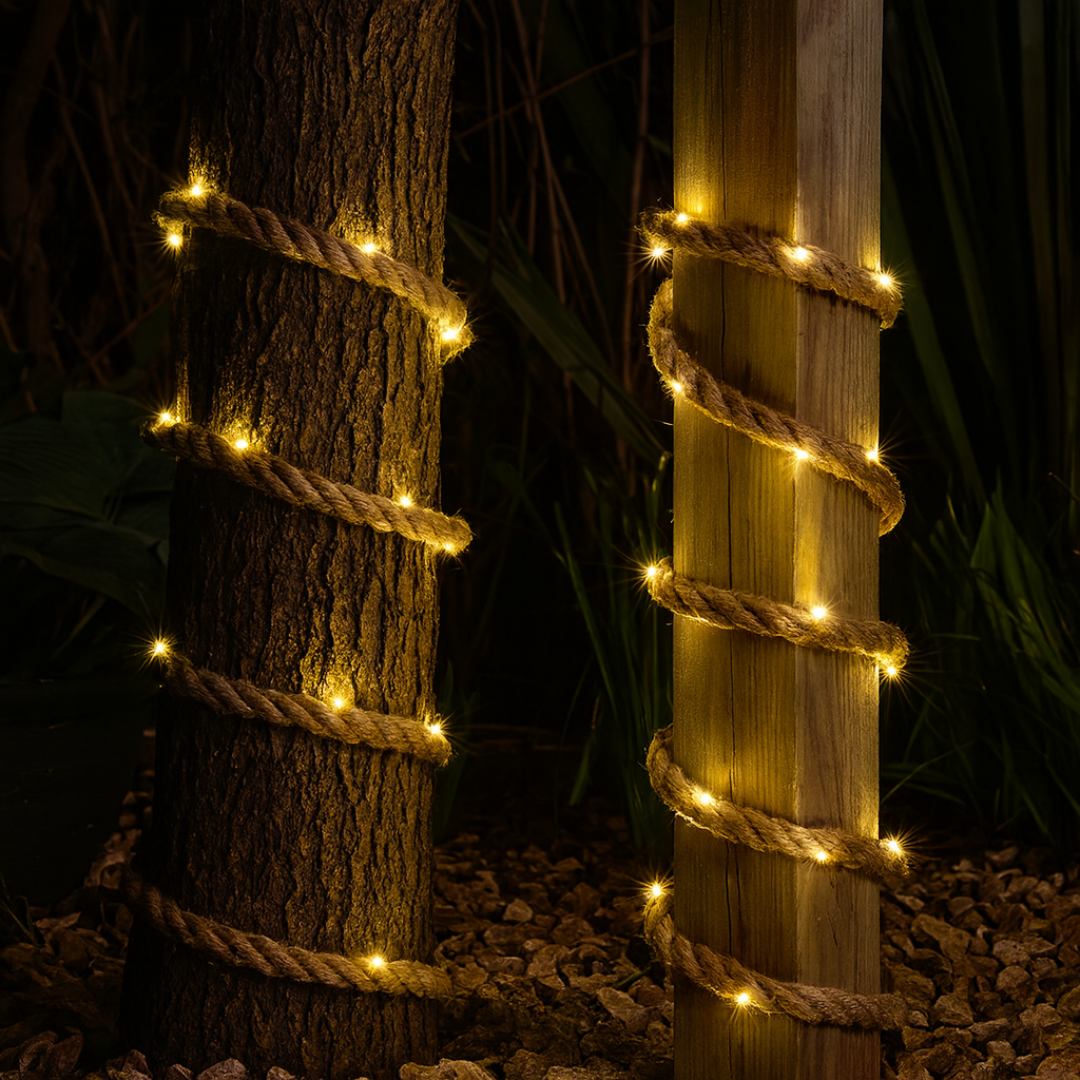 Solar Rope String Lights 5-10m LED Waterproof Garden Lighting Ambient Lights Outdoor Decoration Party Lights Patio | Sansoti