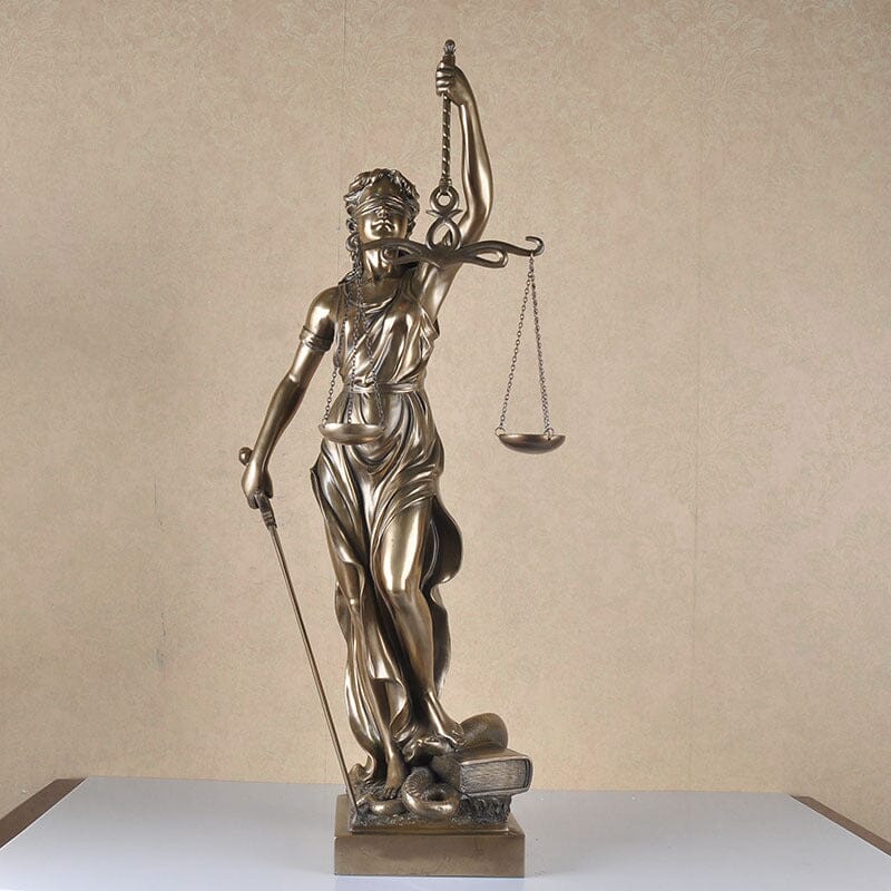 Beeld Godin van Justitia Hars Decoratief Sculptuur Advocaat Kantoor 30cm | Sansoti