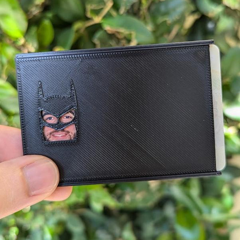 Superhero card holder with mask for ID card, driving licence, public transport card and badge, card holder for adults | Sansoti
