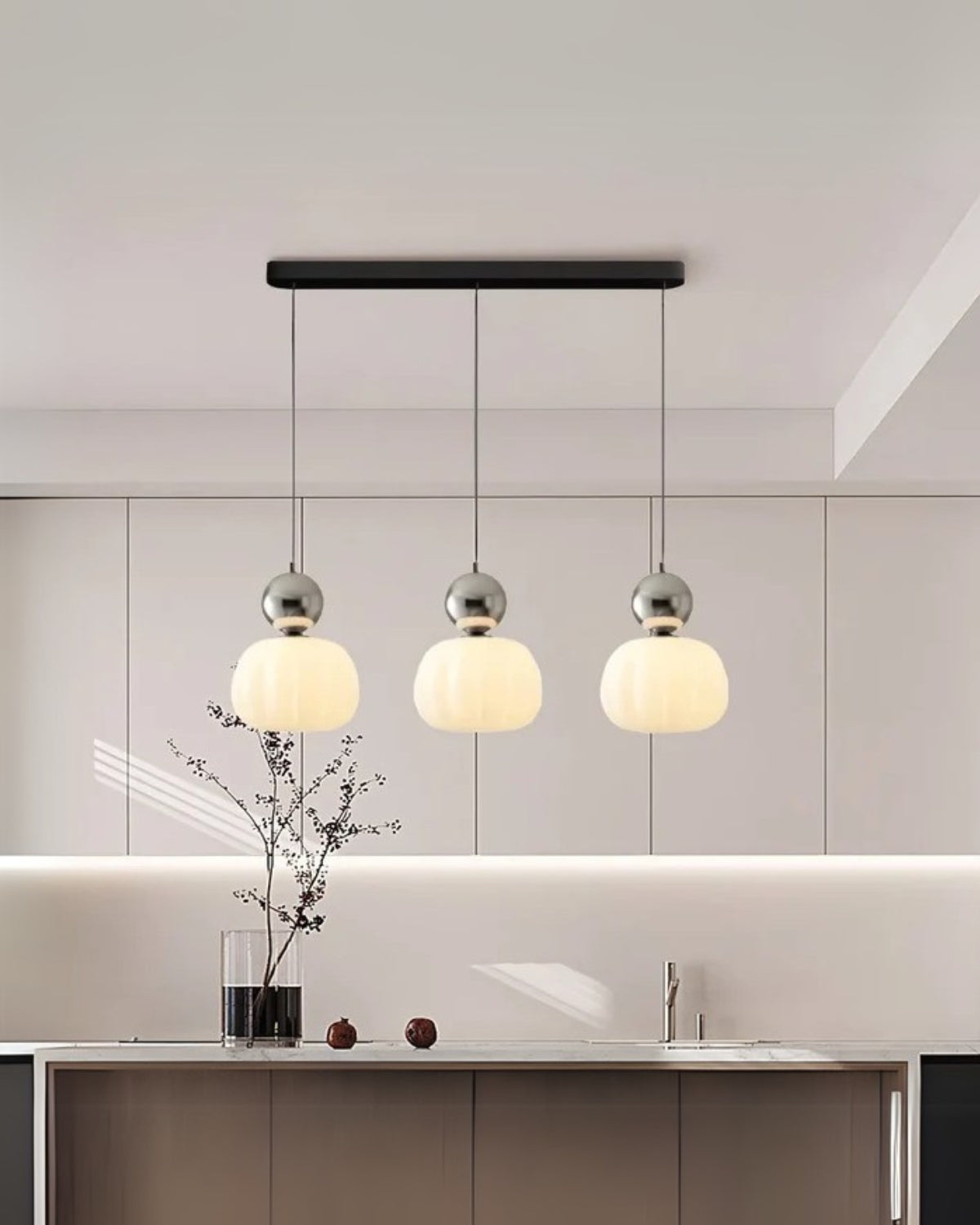 Art Deco Hanglamp Sculptuur met Warme Gloed voor Woonkamer Eetkamer | Sansoti