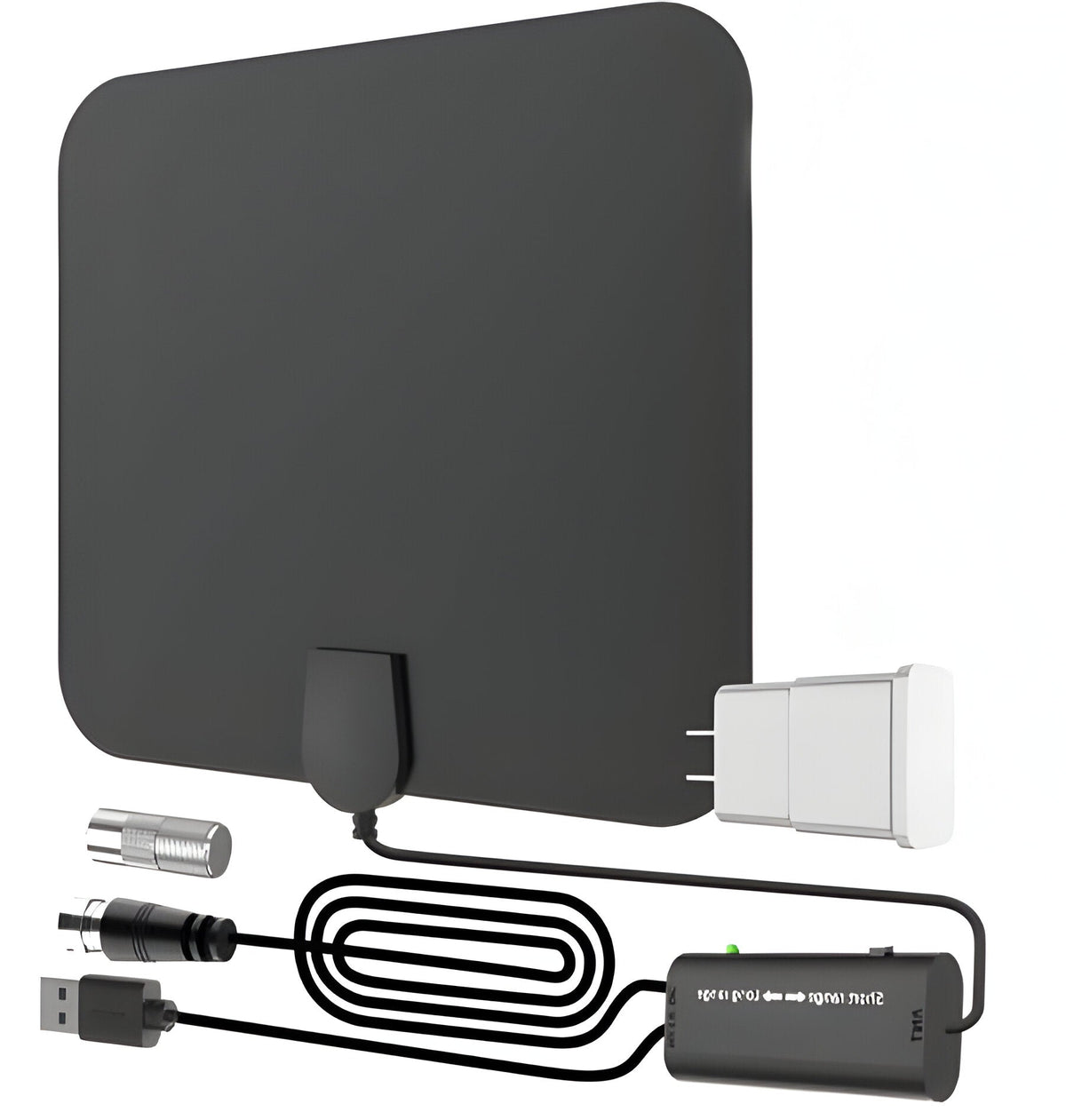 Antenne TV numérique intérieure avec portée de 480km et amplificateur de signal, récepteur HDTV, design ultrafin, qualité 4K HD | Sansoti