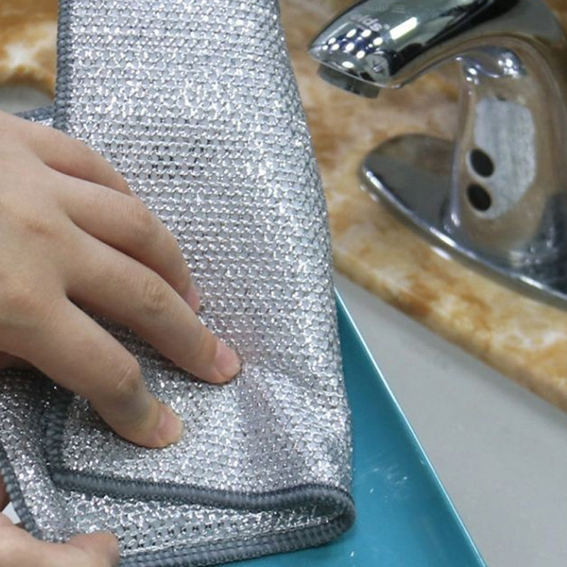 Vaatdoek van Nylon Microvezels Krasvrij Schoonmaken Pannen Borden Aanrechtbladen Fornuizen Keukengerei Afwas | Sansoti