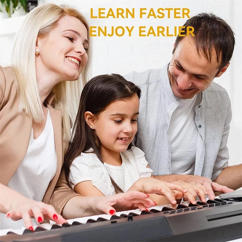Verwijderbare Piano Toetslabels — Siliconen Nootlabels voor 88 Toetsen — Leerhulp voor Beginners | Sansoti