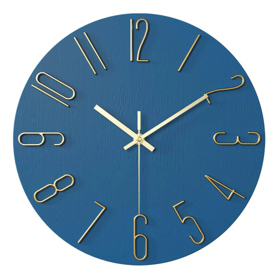 Leise Wanduhr, 30 cm, moderne Wohnzimmerdekoration, Quarzuhrwerk, minimalistisches Interieur, Zeitanzeige | Sansoti