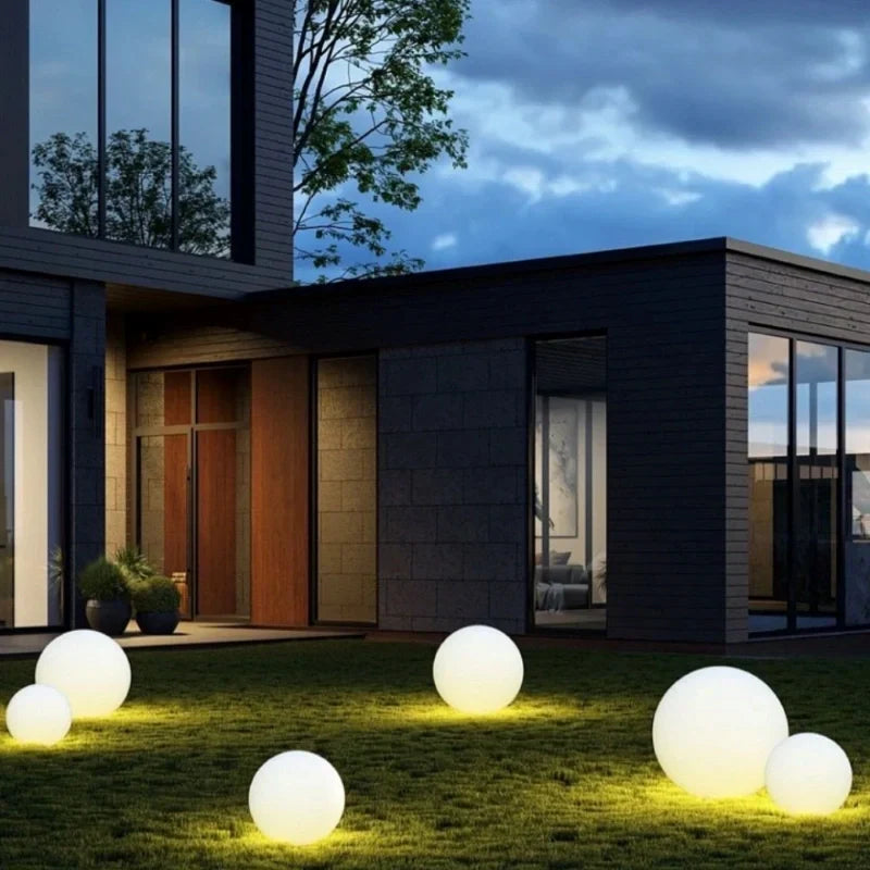 Kugel-Gartenlampe LED mit Solarenergie, stimmungsvolle Beleuchtung für Garten und Terrasse, wasserdicht, mit Fernbedienung, 16 Farben | Sansoti