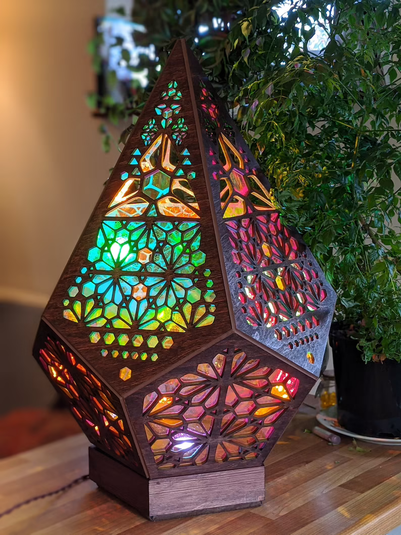 Boheemse Diamant Tafellamp met USB LED – Handgemaakte Nachtlamp voor Slaapkamer en Woonkamer | Sansoti