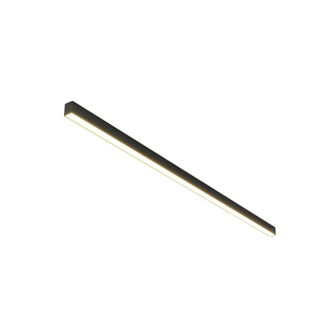 LED Deckenleuchte Schwarz Langgezogen Modern für Wohnzimmer Flur Schlafzimmer Minimalistische Deckenbeleuchtung Innen | Restfield