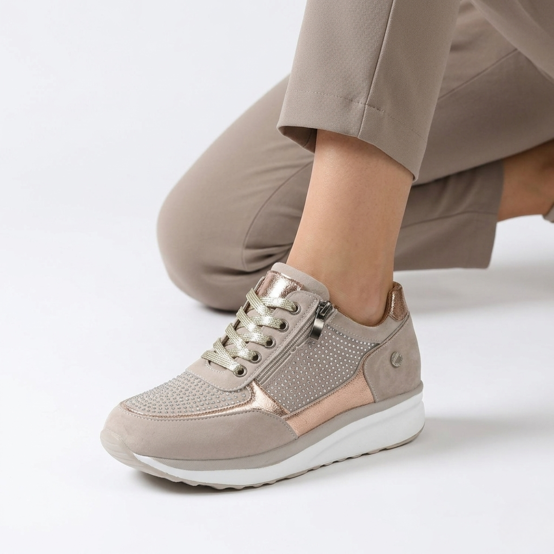 Dames Wandelschoenen met Zijrits Gevoerde Binnenzool Comfortabel Dagelijks Gebruik Stijlvol Design Casual | Sansoti
