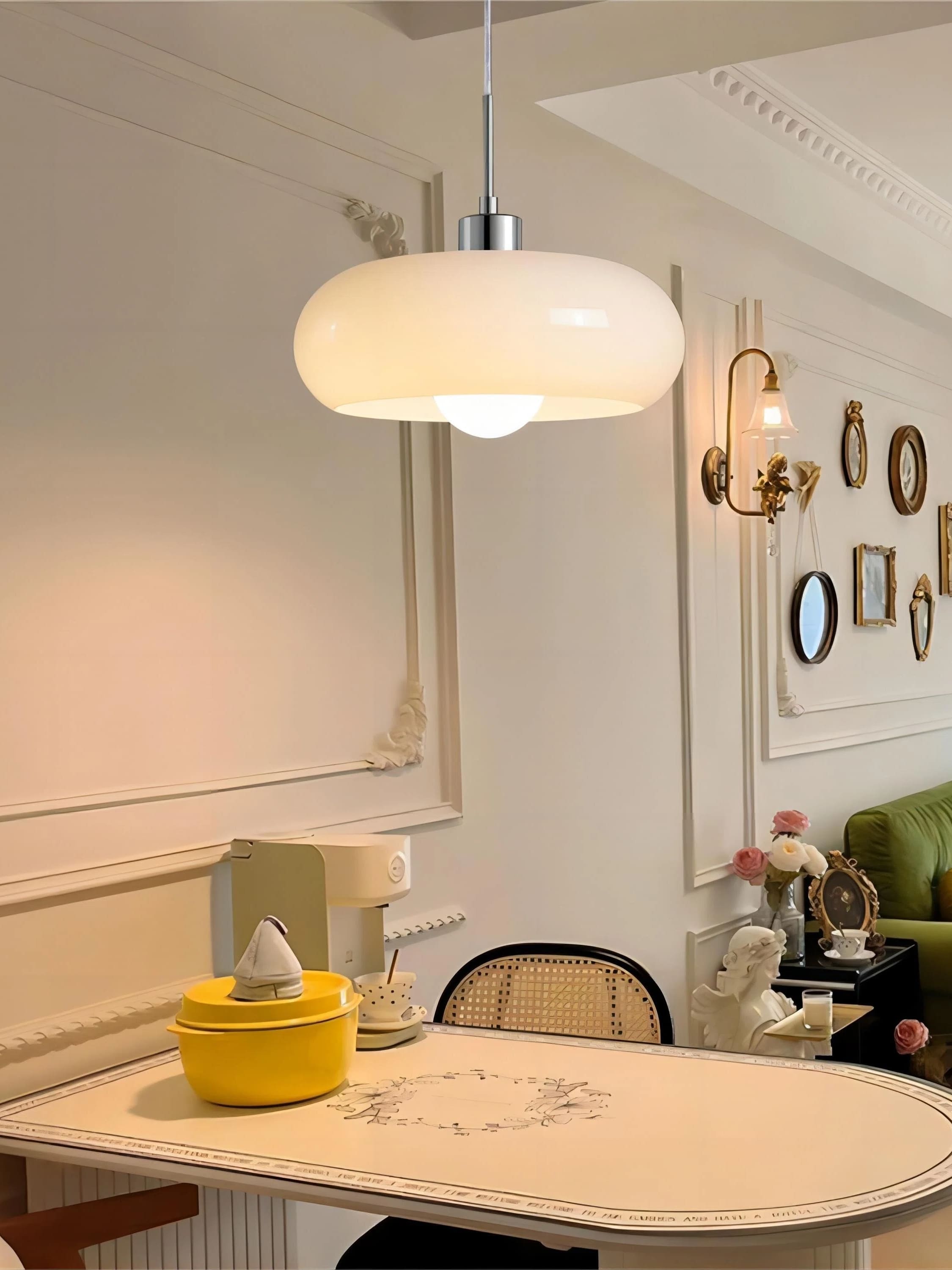 Bauhaus Glazen Hanglamp Metaal 11cm Nordic Design Eetkamer Keuken | Sansoti