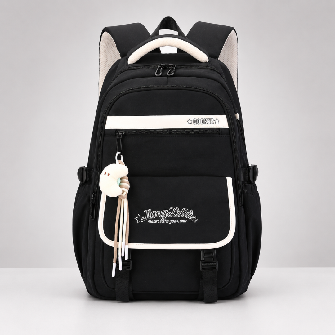 Waterproof Backpack with Laptop Compartment 32x46cm Polyester Multiple Compartments for Work School Travel Daily Use | Sansoti