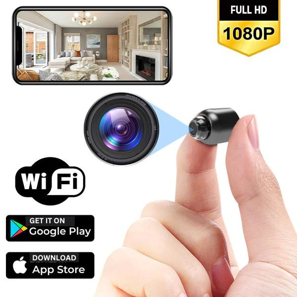 Compacte Beveiligingscamera Full HD 1080p WiFi Nachtzicht met Bewegingsdetectie voor Thuisbewaking en Kinderopvang | Sansoti