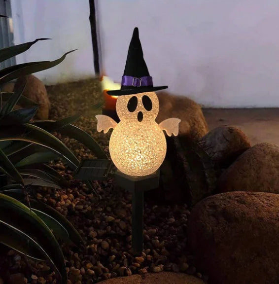 Lampe de jardin solaire avec citrouille 3D ou fantôme de 44 cm, éclairage d’ambiance d’Halloween, éclairage extérieur décoratif | Sansoti