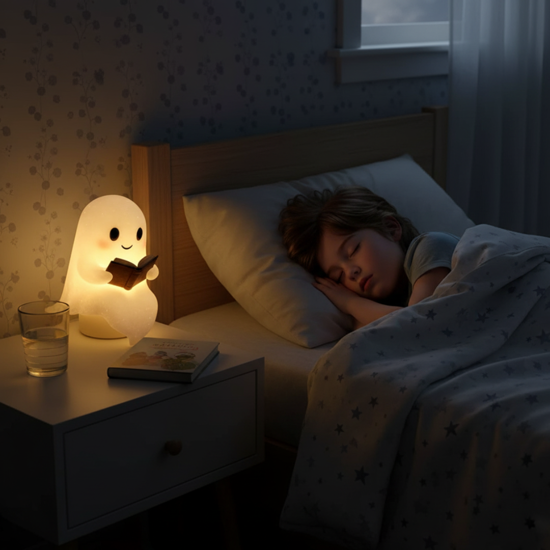 Spookjes Nachtlampje Handgemaakt Keramiek Warm Wit LED Sfeerverlichting Slaapkamer Cadeau | Sansoti