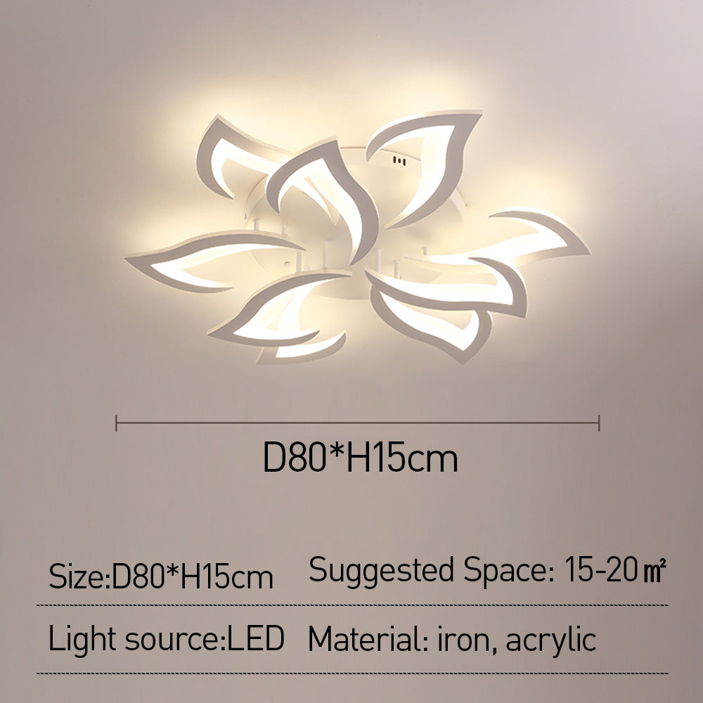 Lovela Flower Deckenleuchte LED 3200 Lumen Schwarz Wohnzimmer Schlafzimmer Design Deckenleuchte modern | Restfield