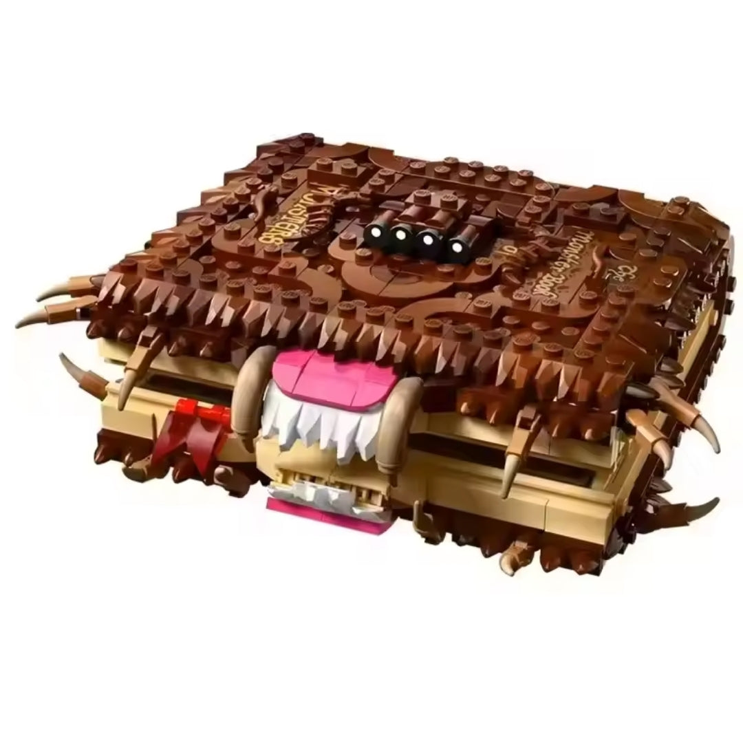 Fantasy Book Building Set, 519 Pieces – Magical Book with Bite Details – Creative Building Project for Children | Sansoti