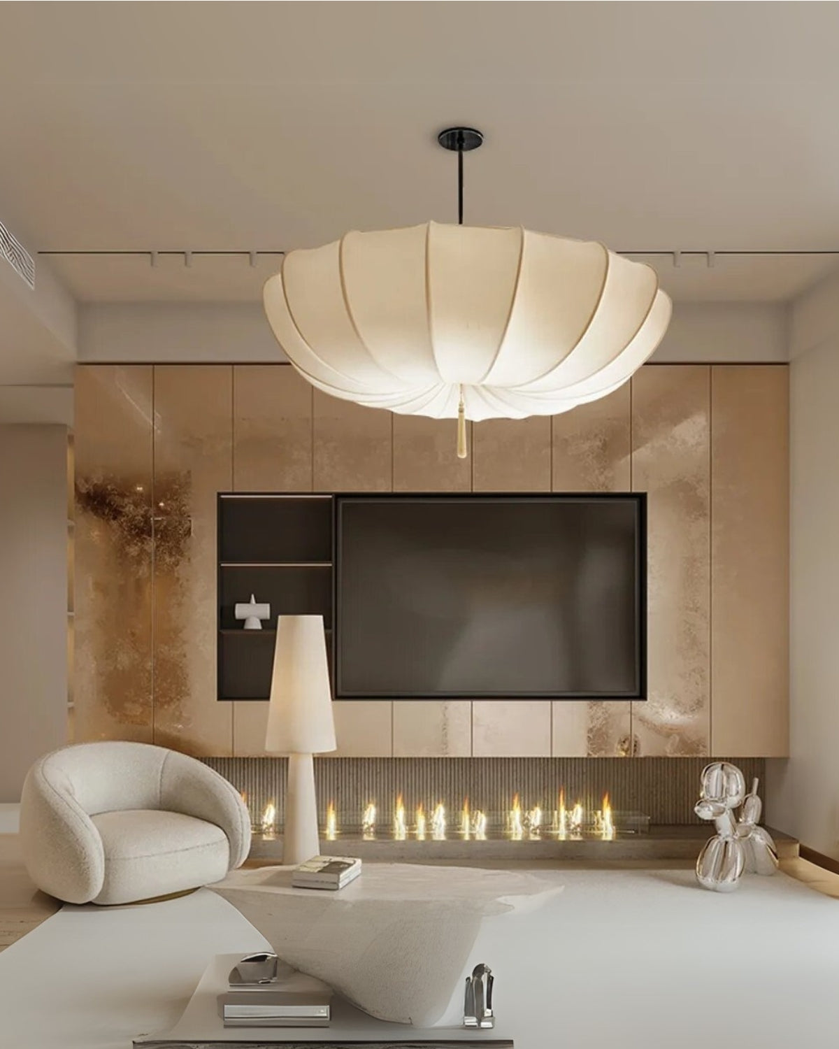 Luxe Wolkvormige Plafondlamp Met Zachte Sfeerverlichting In Frans Design | Sansoti