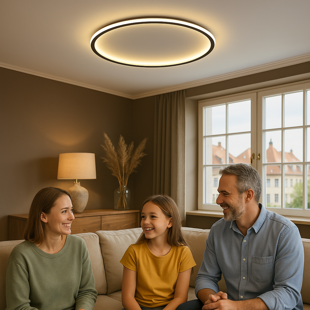 Dimbare LED Plafondlamp Rond Warm Wit 3000K Aluminium Acryl Woonkamer Eetkamer Gang Modern Minimalistisch Design | Sansoti