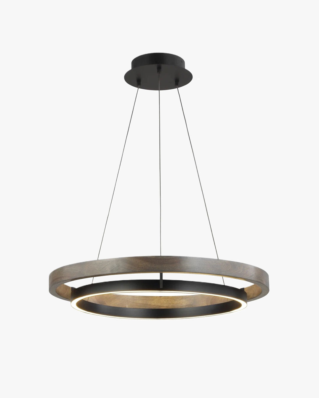 Holz-Ring-Kronleuchter LED Eingebaut Warmweiß Dimmbar Esszimmer Wohnzimmer Deckenlampe Modern Bauernhaus | Restfield