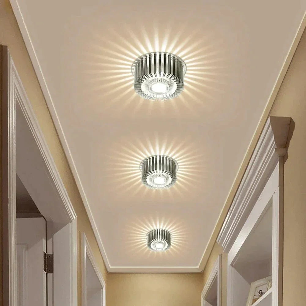 Einbau-LED-Deckenstrahler 3 W Aluminium Farbiges Stimmungslicht Flur Balkon Arbeitszimmer Schlafzimmer Wohnzimmer | Sansoti