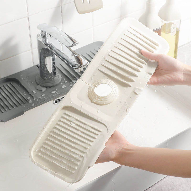Tapis de Robinet Silicone Évacuation Anti-Dérapant Protection Évier Cuisine Salle de Bain | Restfield