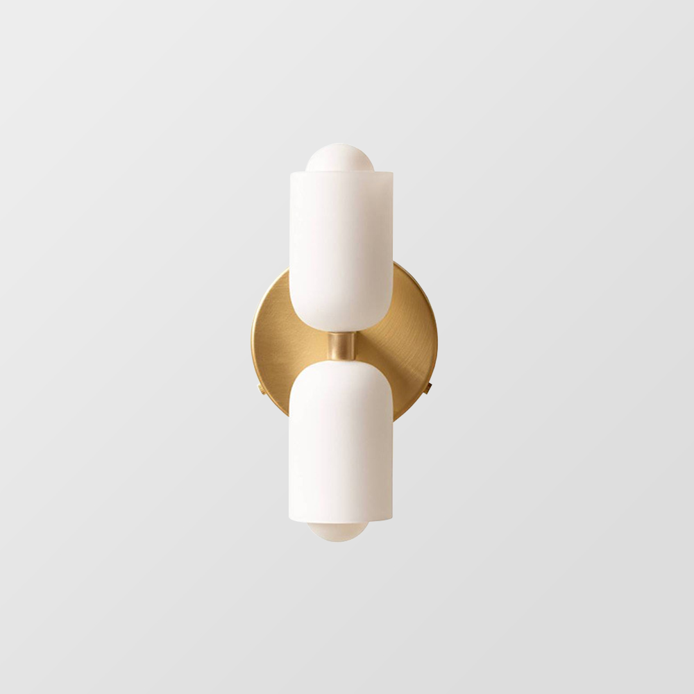 Wall lamp with Double Acrylic Shades – Stylish Up & Down Lighting for Hallway Bedroom Living Room Corridor | Sansoti