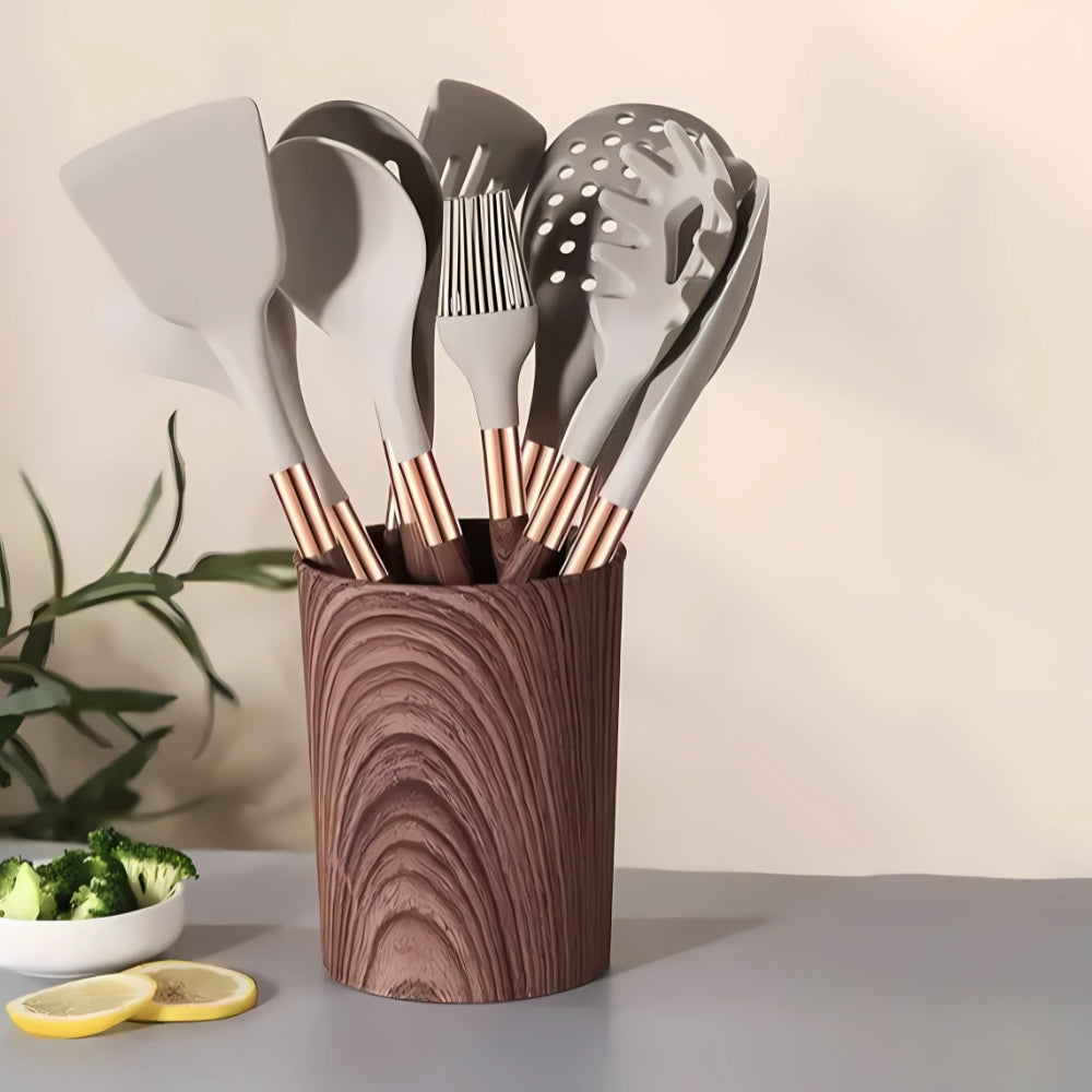 Siliconen Kookgereiset – 10-delig – Hittebestendig – Ergonomische Handgrepen – Antiaanbak – Moderne Keukenhulp voor Roeren & Keren | Sansoti
