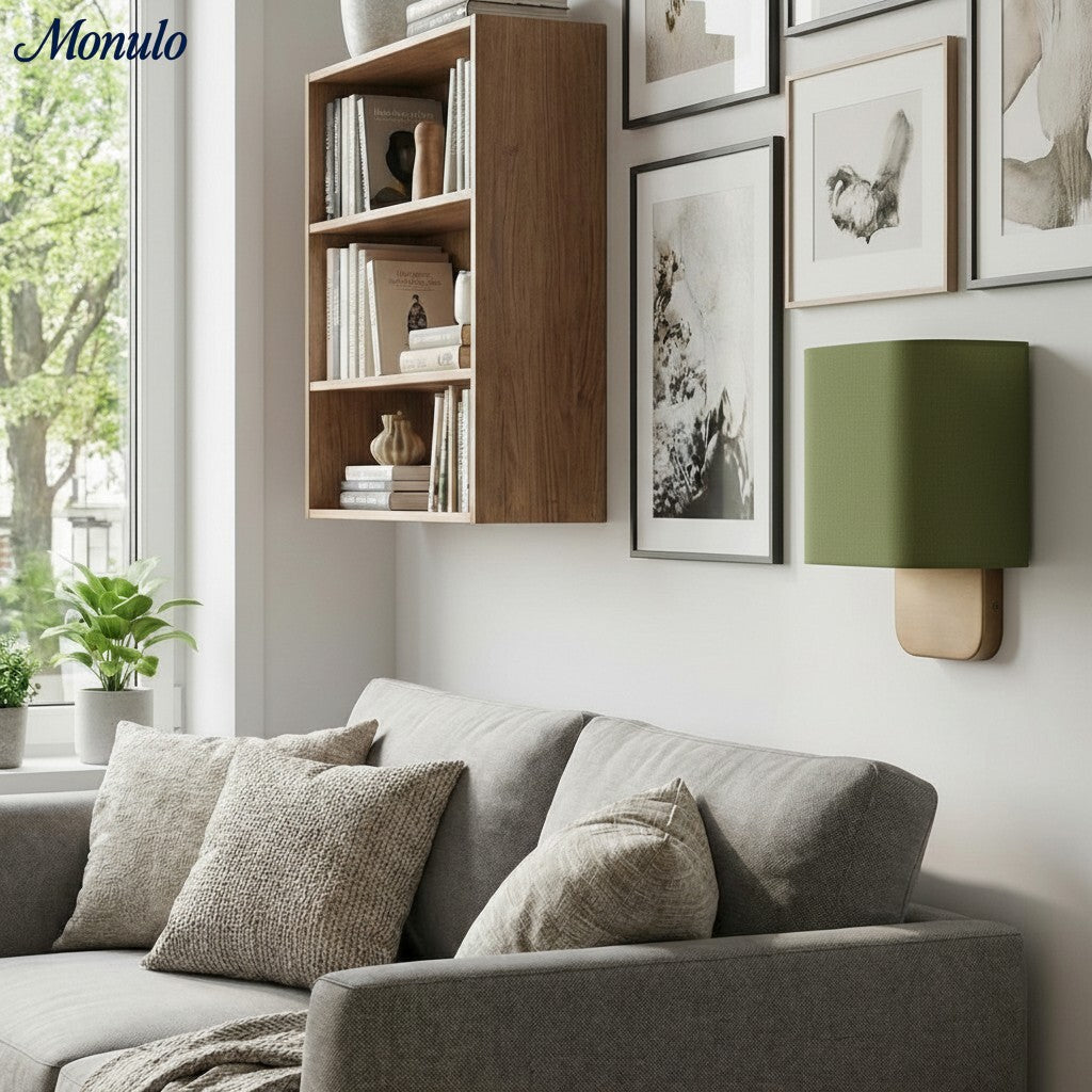 Stoffen Wandlamp met Metalen Fitting voor Leeslicht Slaapkamer | Sansoti