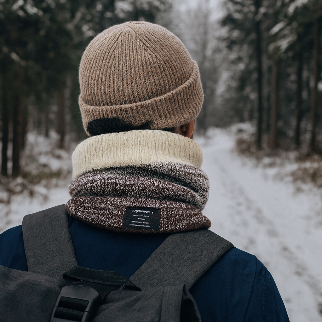 Gestrickte Halswärmer mit Fleece-Futter – Winteraccessoire für Damen und Herren, Outdoor, Wandern, Skifahren, Sport | Sansoti