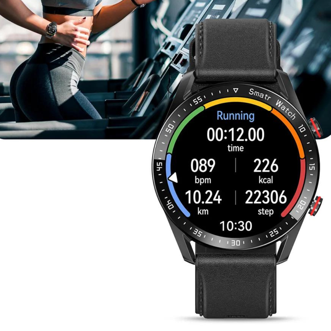 Smartwatch mit Lautsprecher, Bluetooth und Fitnessfunktionen – Luxuriöses Design für Sport und Alltag | Sansoti