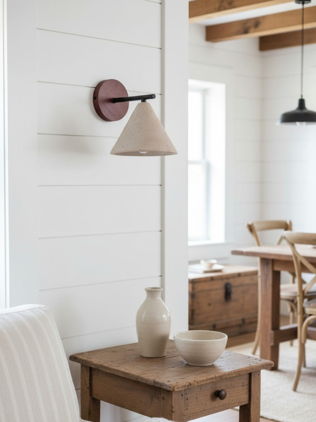 Travertijn Wandlamp Taps Toelopend Design Minimalistische Accentverlichting Slaapkamer Woonkamer | Sansoti