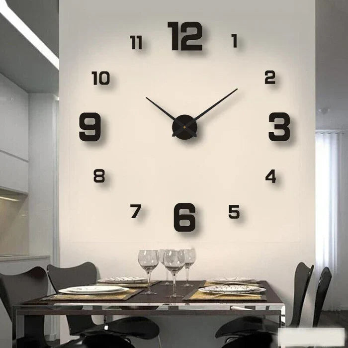 DIY Wandklok met Losse Cijfers 60-130cm Zwart Zilver Goud Fluorescerend Modern Design Woonkamer Interieur | Sansoti