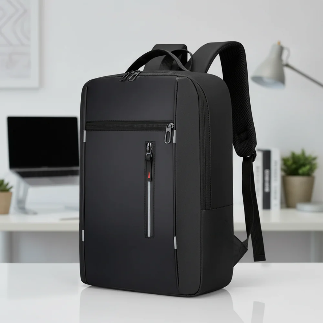 Waterdichte Laptoptas 15,6 Inch met USB Poort Zwart Grijs Blauw Rood Zakelijke Rugzak Studententas Reizen | Sansoti