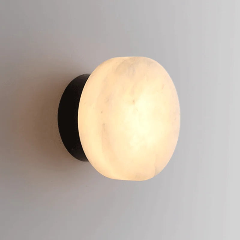 Marmeren Wandverlichting met Scandinavische Elegantie – Premium Natuursteen & Zachte LED | Sansoti