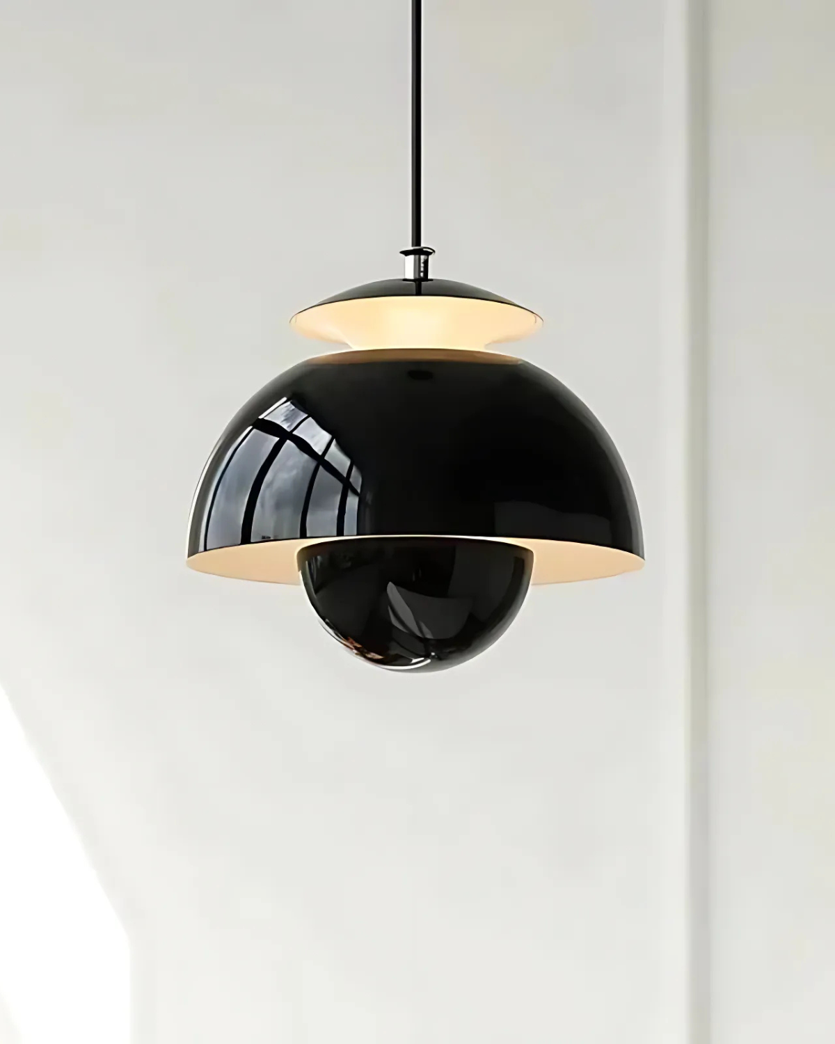 Minimalistische Hanglamp Wit Rond Design Scandinavisch Interieur Eetkamer Slaapkamer Woonkamer Sfeerverlichting | Sansoti