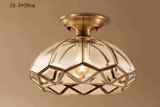Kupfer-Deckenleuchte, minimalistisches Design, Flur, Schlafzimmer, Wohnzimmer, LED-Beleuchtung, Aufbaumontage, E27 | Sansoti