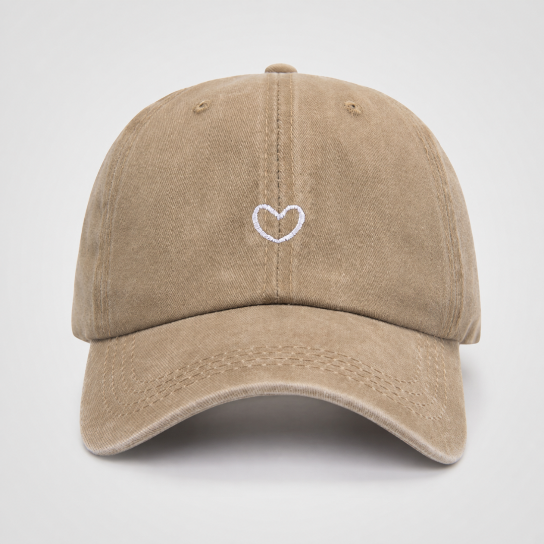 Cotton Cap with Ponytail Opening Adjustable Vintage Baseball Cap Washed Look Sporty Women's | Sansoti