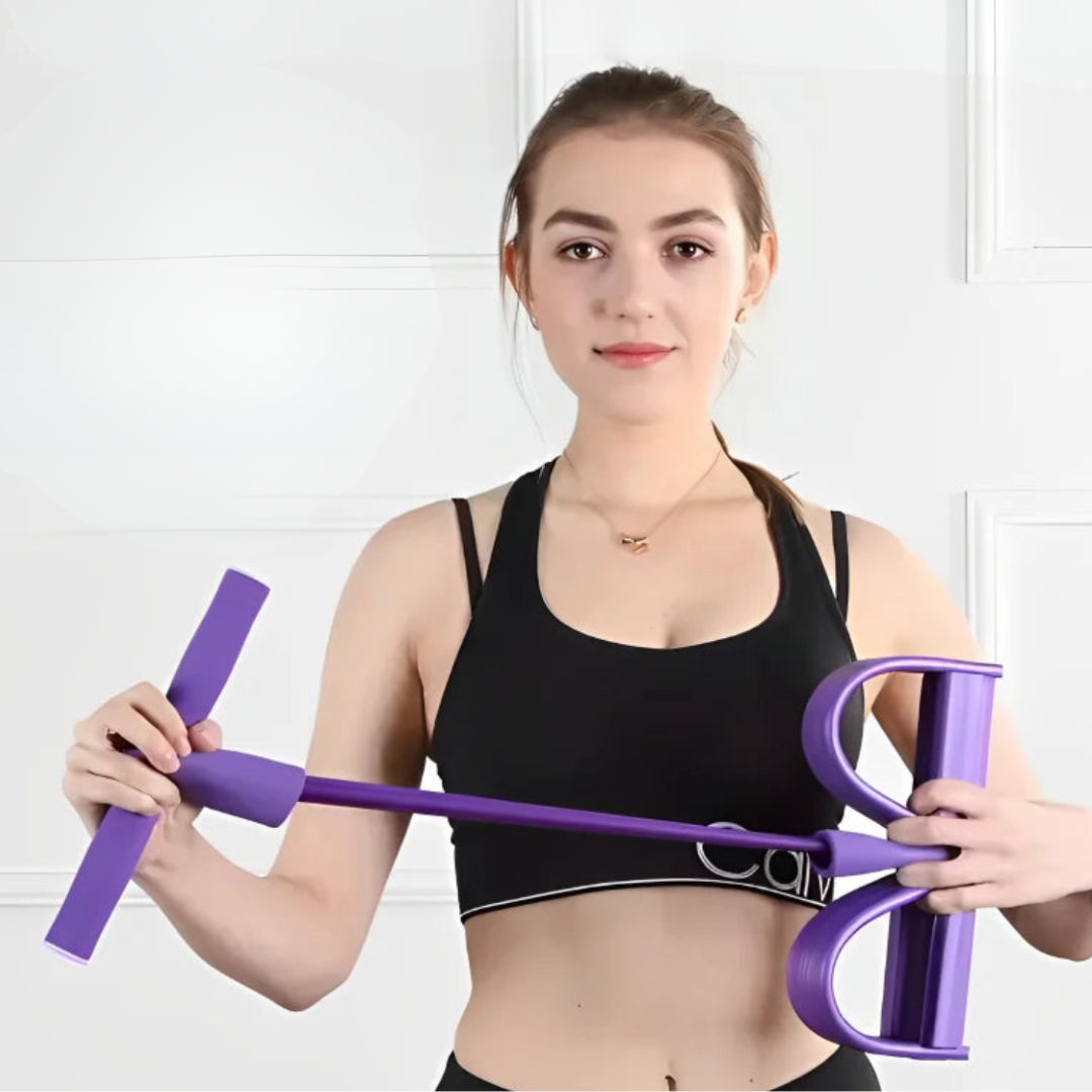 Pedaltrainer mit vier Widerstandsbändern für Bein-, Arm- und Core-Training zu Hause Sport Fitness Übung | Sansoti