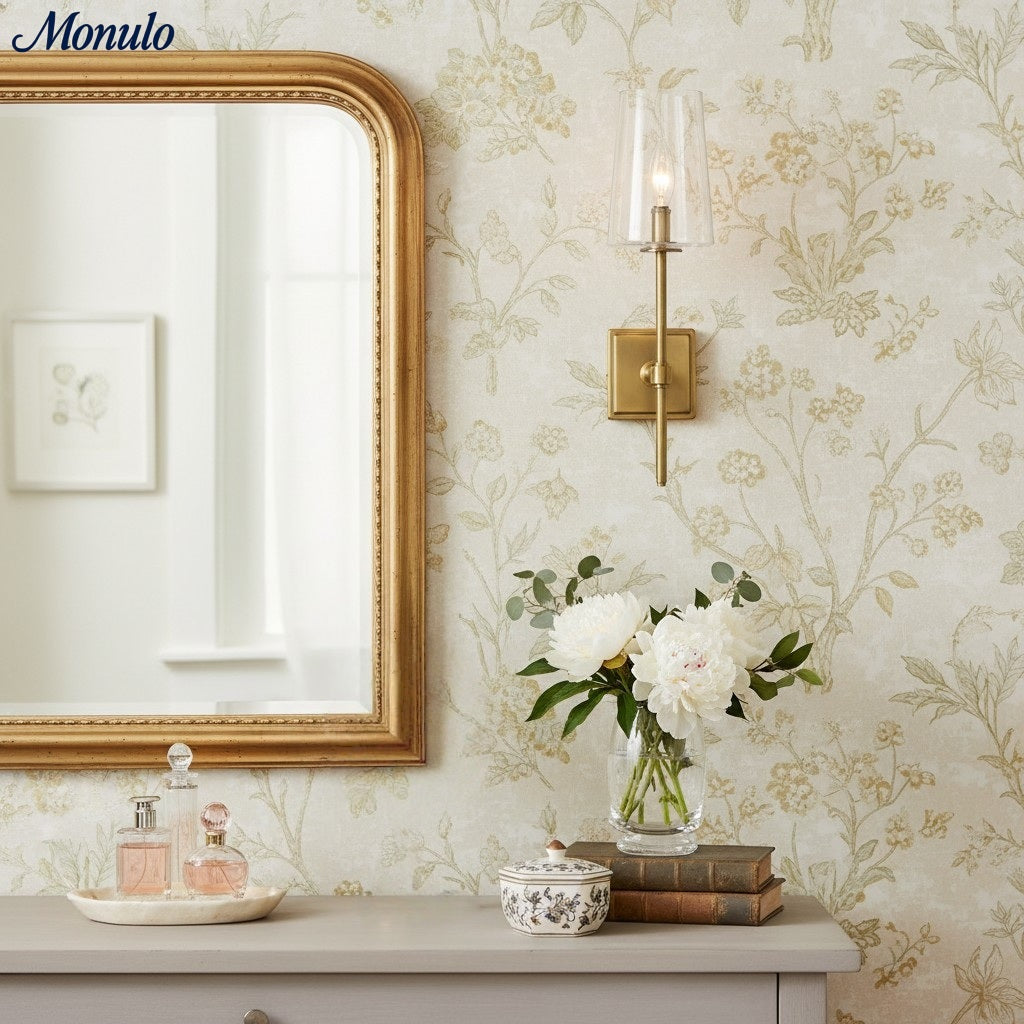 Glazen Wandlamp met Helder Glas – Enkelvoudige tot Drievoudige Configuratie – Elegante Badkamerverlichting | Sansoti