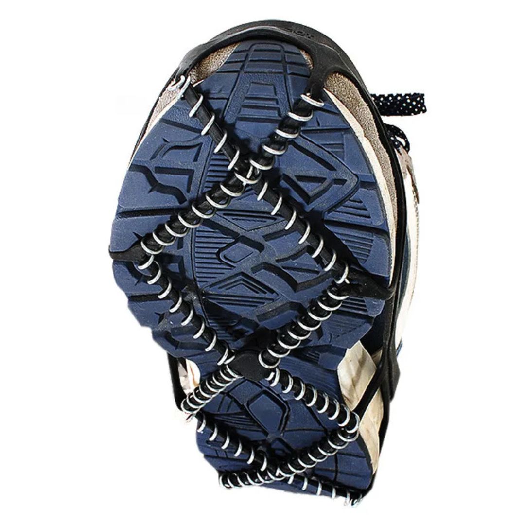 Crampons antidérapants pour chaussures avec spirales en acier pour marcher en toute sécurité sur la glace et la neige, en extérieur, adhérence universelle | Sansoti