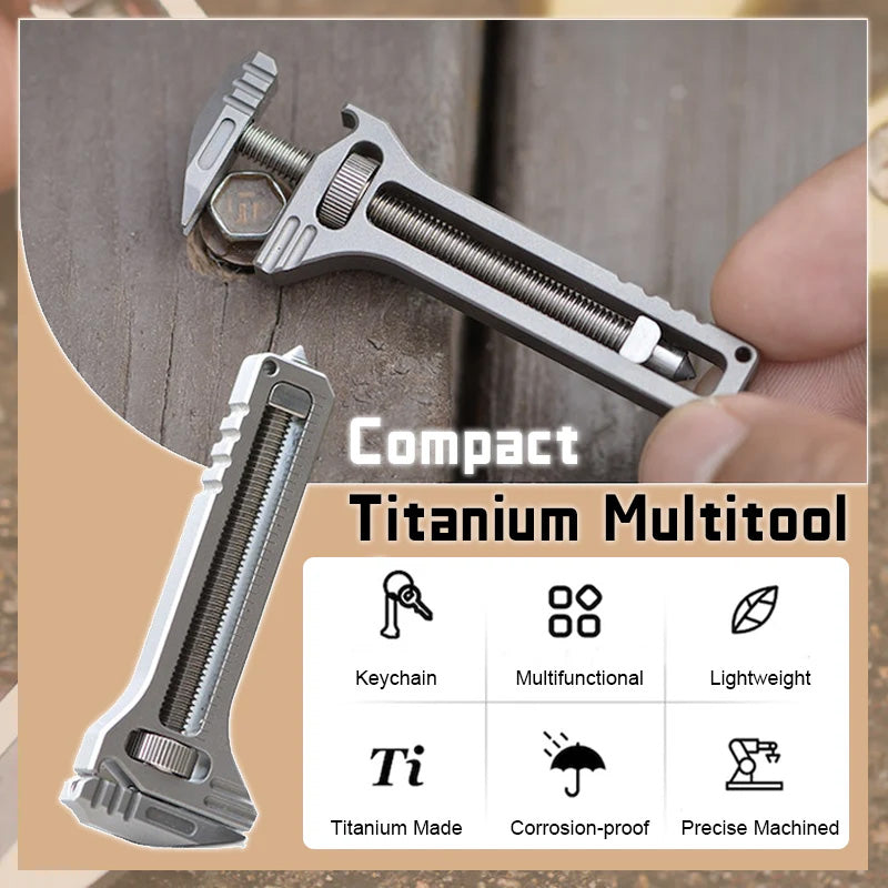 Multifunctional Compact Wrench with Integrated Bottle Opener and Measuring Scale for DIY, Camping and Outdoor Use | Sansoti