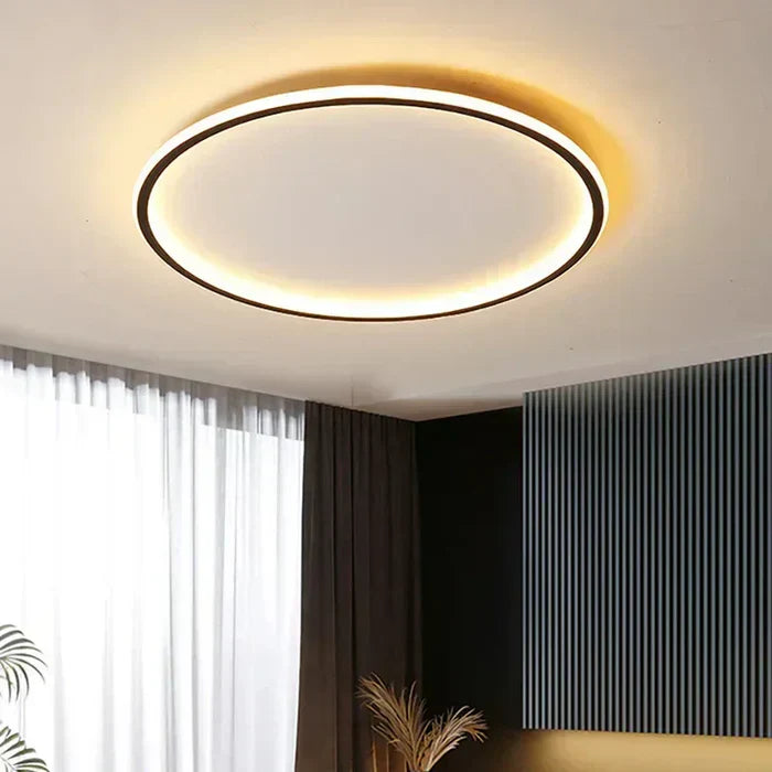 Ronde Plafondlamp Scandinavisch Design Goud Zwart Wit 20-50cm LED Dimbaar Metaal Glas Woonkamer Slaapkamer Eetkamer | Sansoti