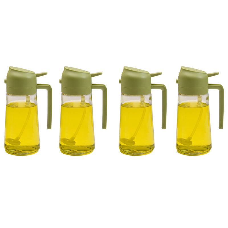 Vaporisateur et distributeur d’huile en verre 2-en-1, flacon à pompe et spray pour vinaigre et sauce soja, dosage en cuisine, huile 470ml | Sansoti