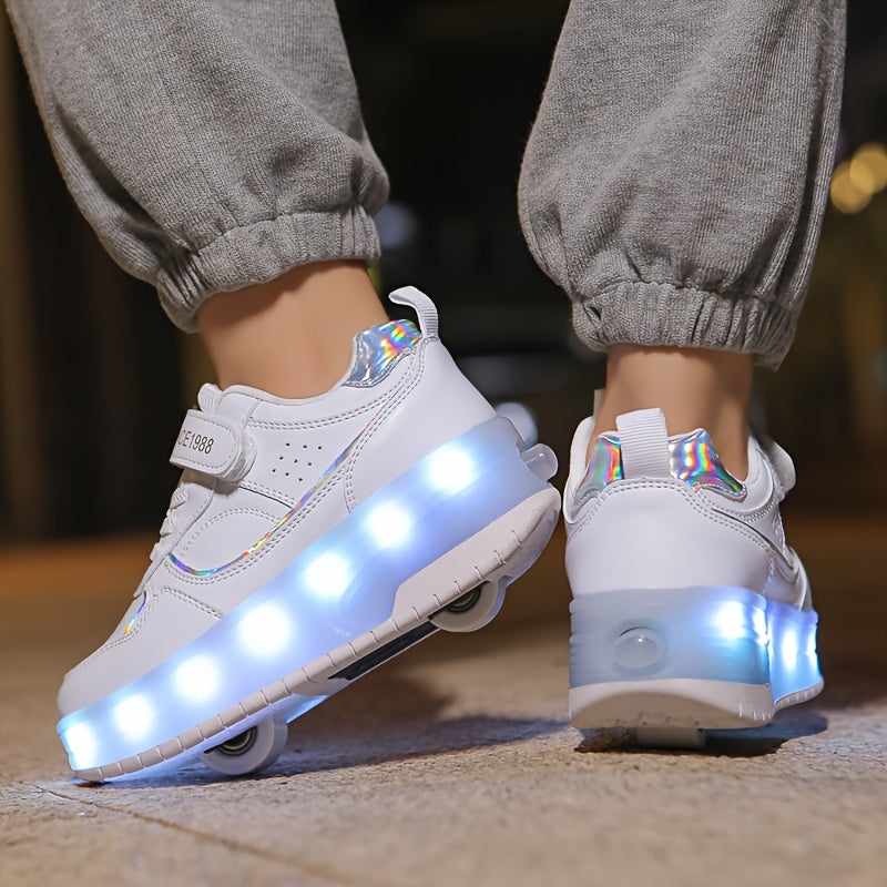 Rollerschoenen voor Kinderen met LED-verlichting – Sportieve Sneakers met Wieltjes – Comfortabel en Veilig – Maat 29-40 | Sansoti