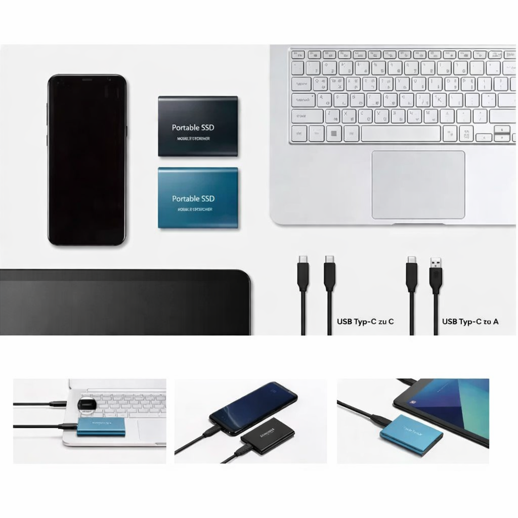 Externe SSD 2TB Ultrasnelle Gegevensopslag Compacte Harde Schijf voor PC Laptop Fotografie | Sansoti