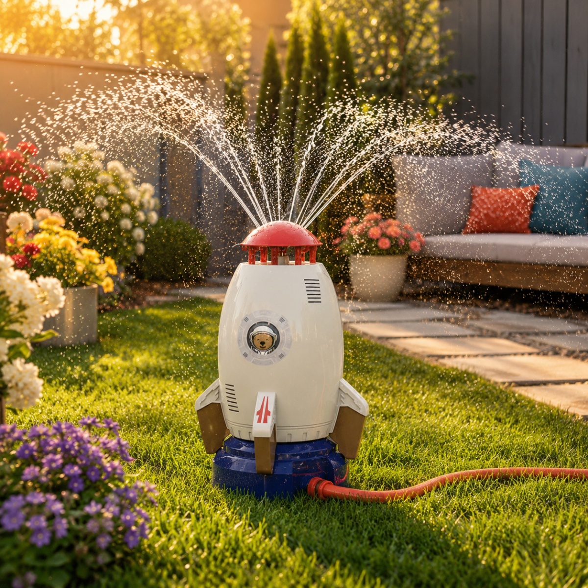 Watersproeier Raket 360° voor Kinderen – Veilig en Duurzaam voor Tuin of Strand | Sansoti