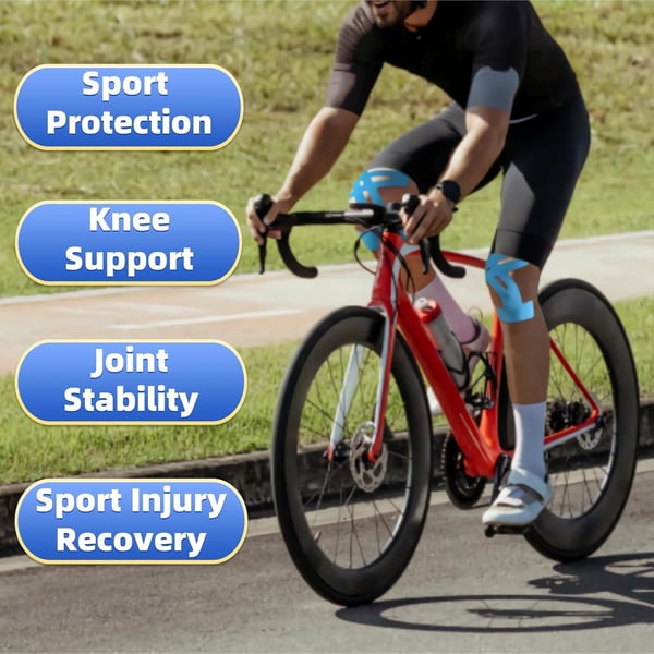 Kinesio tape préformé pour le genou, élastique et respirant, soutien sportif, liberté de mouvement et stabilité | Sansoti