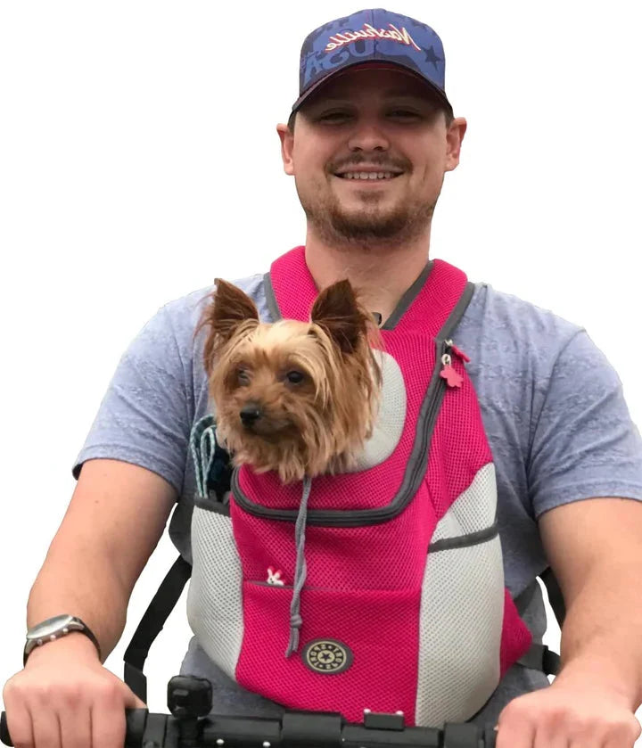 Sac à dos de transport pour chiens, en mesh respirant, pour petits et moyens chiens, voyages, vélo, promenades et activités en plein air | Sansoti